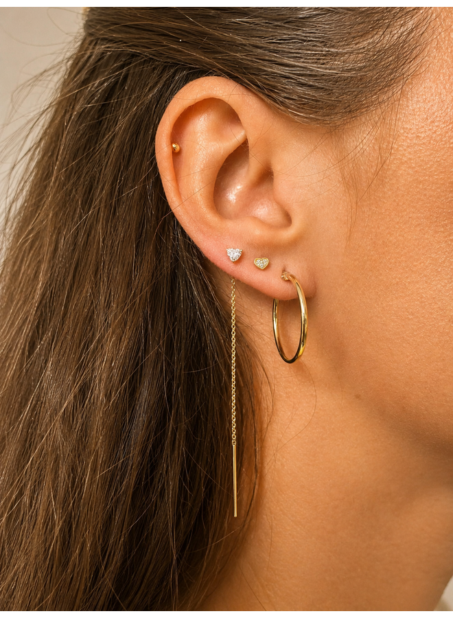 14 Karaat Gouden Iconic Earring Small 23mm van Just Franky