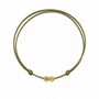 Honey Bee Satijnkoord Ketting 2 bedels 14K Goud