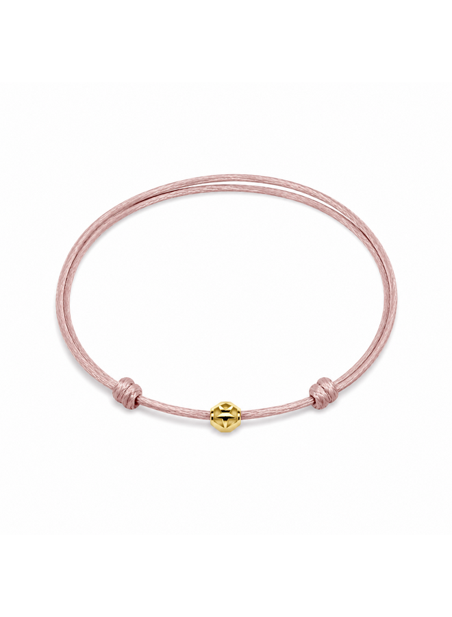 Honey Bee Satijnkoord Ketting 14K Goud