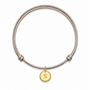 Vintage Satijnkoord Ketting met Munt Mini bedel 14K Goud