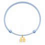 Charm Satijnkoord Ketting Connected 14K Goud