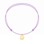 Tag Satijnkoord Ketting Diamant Bedel 14K Goud