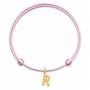 Charm Satijnkoord Ketting Letter 14K Goud