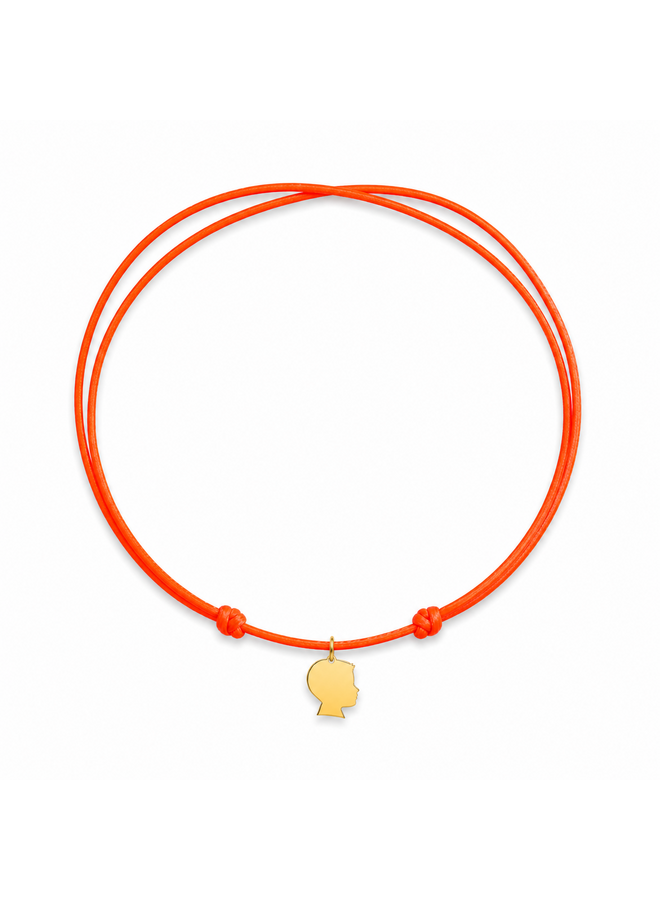 Family Satijnkoord Ketting bedel 14K Goud
