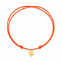 Family Satijnkoord Ketting Bedel 14K Goud