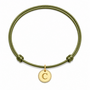 Identity Satijnkoord Ketting met Circle Perforated Mini bedel 14K Goud