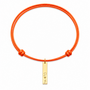 Identity Satijnkoord Ketting met Vertical Bar bedel 14K Goud