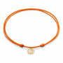 Family Satijnkoord Ketting met Coin Midi bedel 14K Goud