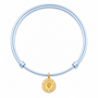 Family Satijnkoord Ketting met Carved Coin bedel 14K Goud