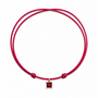 Charm Satijnkoord Ketting Geboortesteen Square 14K Goud