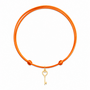 Charm Satijnkoord Ketting met open sleutel bedel 14K Goud