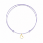 Charm Satijnkoord Ketting met Open Hart bedel 14K Goud