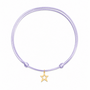 Charm Satijnkoord Ketting met open ster bedel 14K Goud