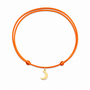 Charm Satijnkoord Ketting met maan bedel 14K Goud