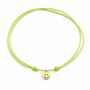 Charm Satijnkoord Ketting met smiley bedel 14K Goud