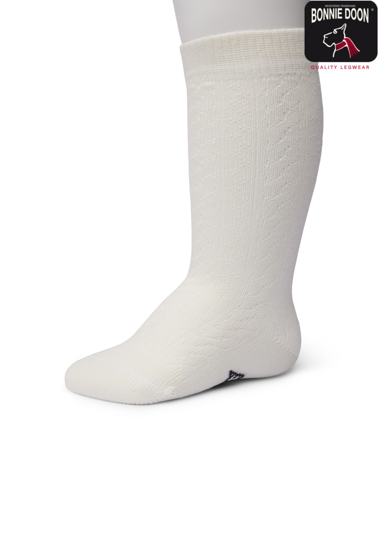 Bonnie Doon Kniekousen Cable knee high Organic  Off White