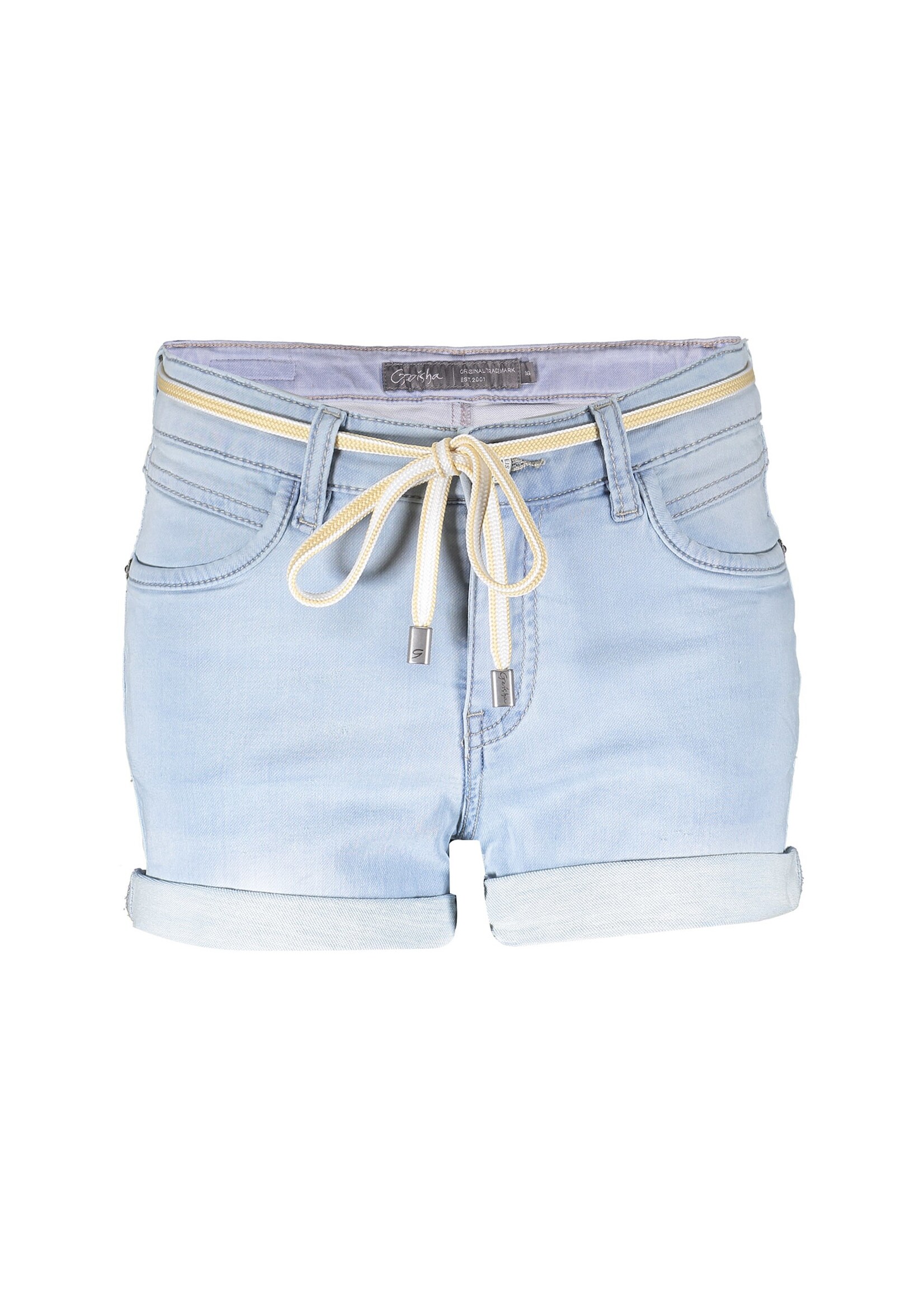 Geisha Shorts joggdenim + drawstring bleached denim