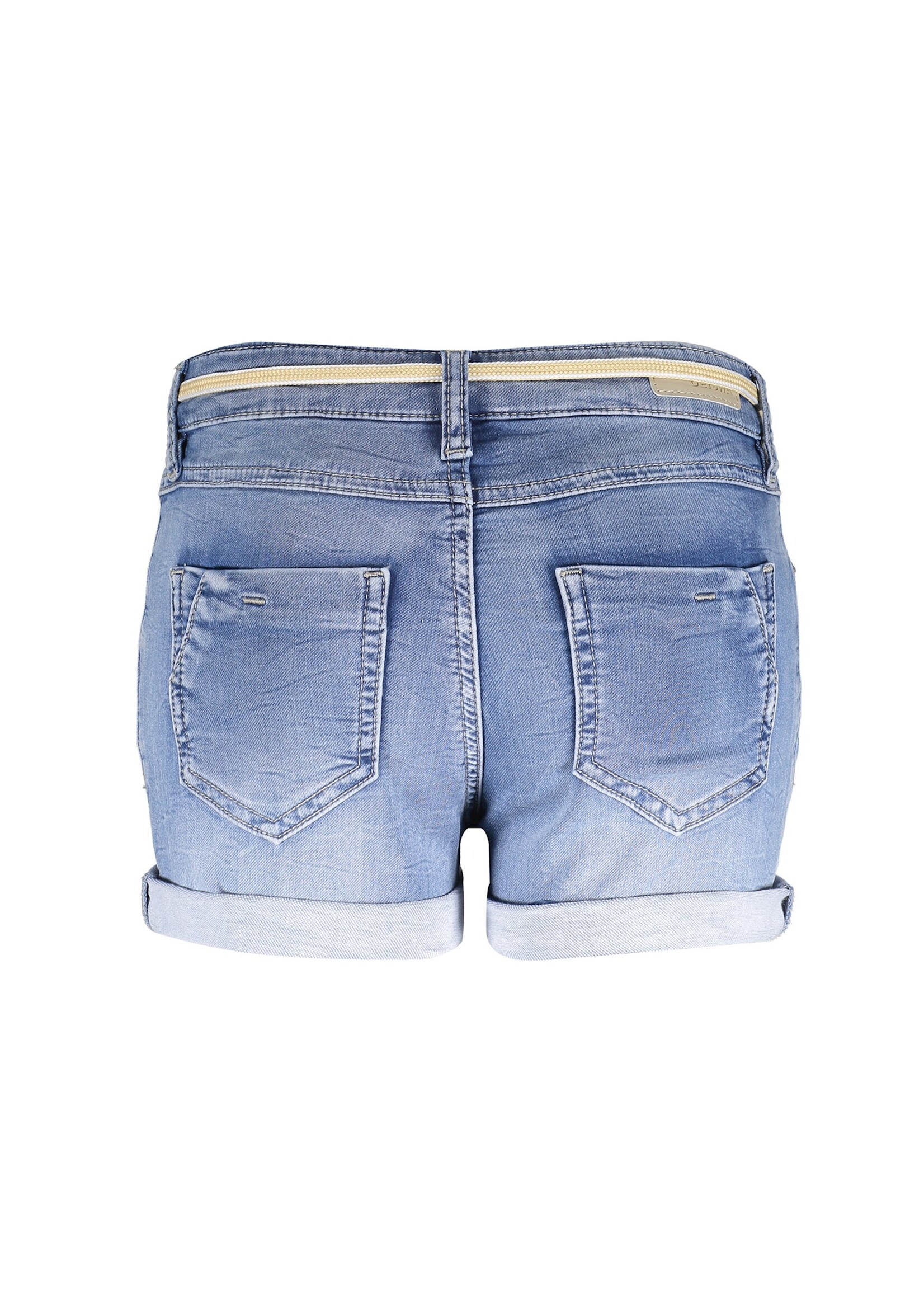 Geisha Shorts joggdenim + drawstring mid blue denim