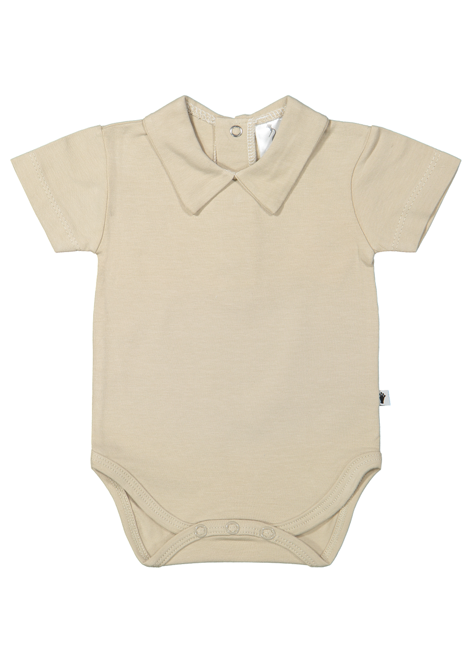 Klein Baby Polobody Shortsleeve Oxford Tan Beige