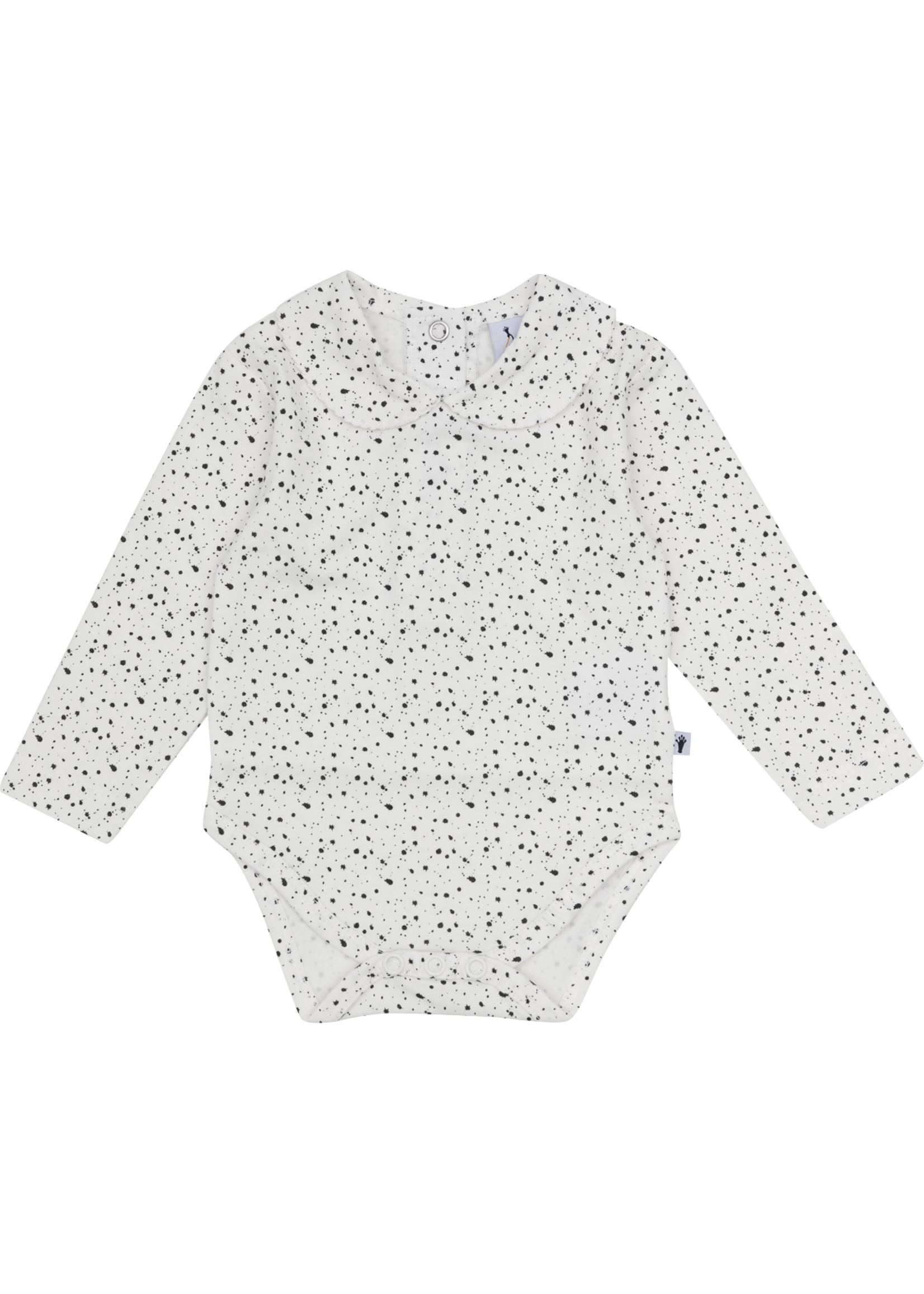 Klein Baby Body Collar Girls L/S Off White/ Black dots