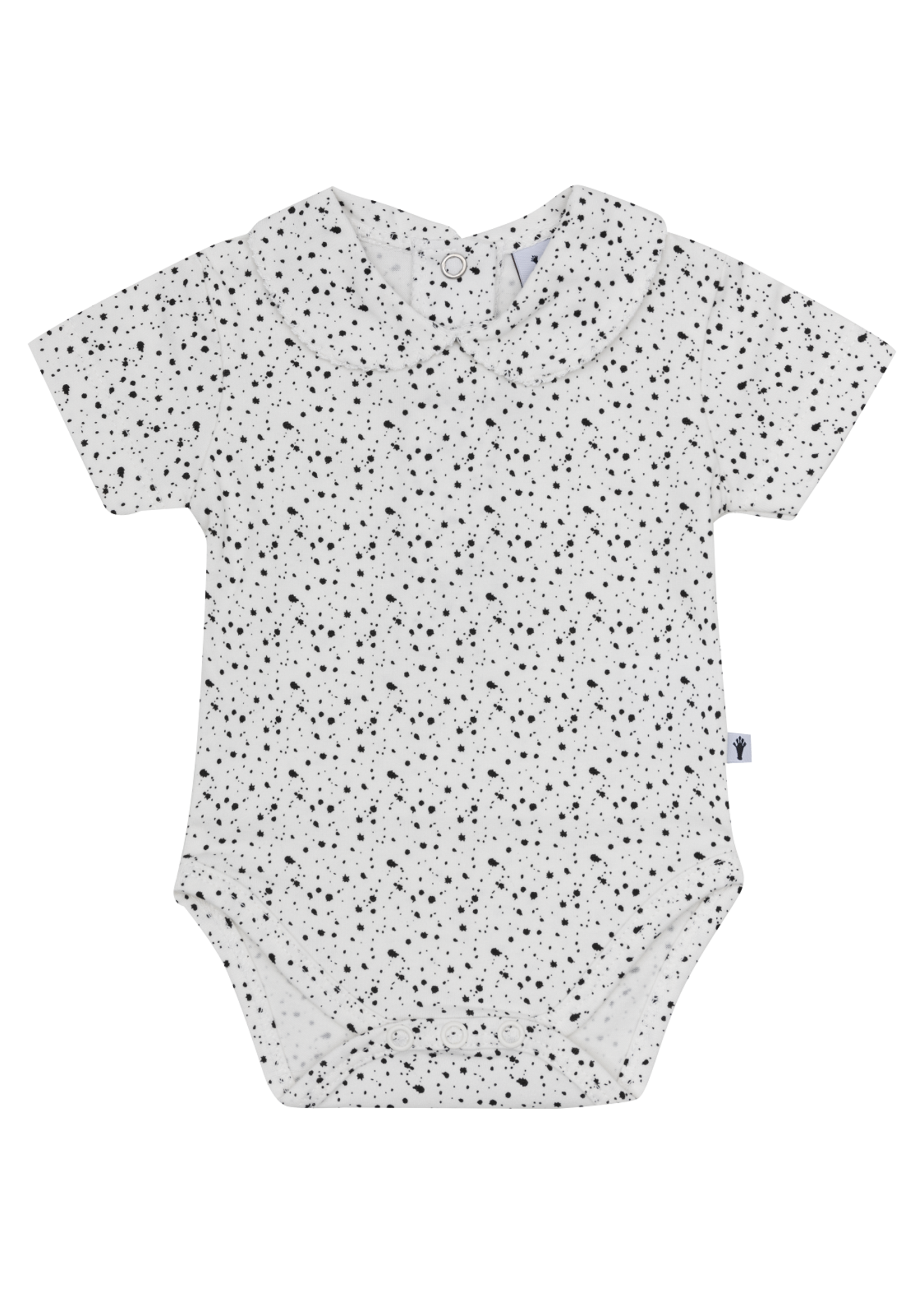 Klein Baby Body Collar Girl S/S Off White/ Black dots