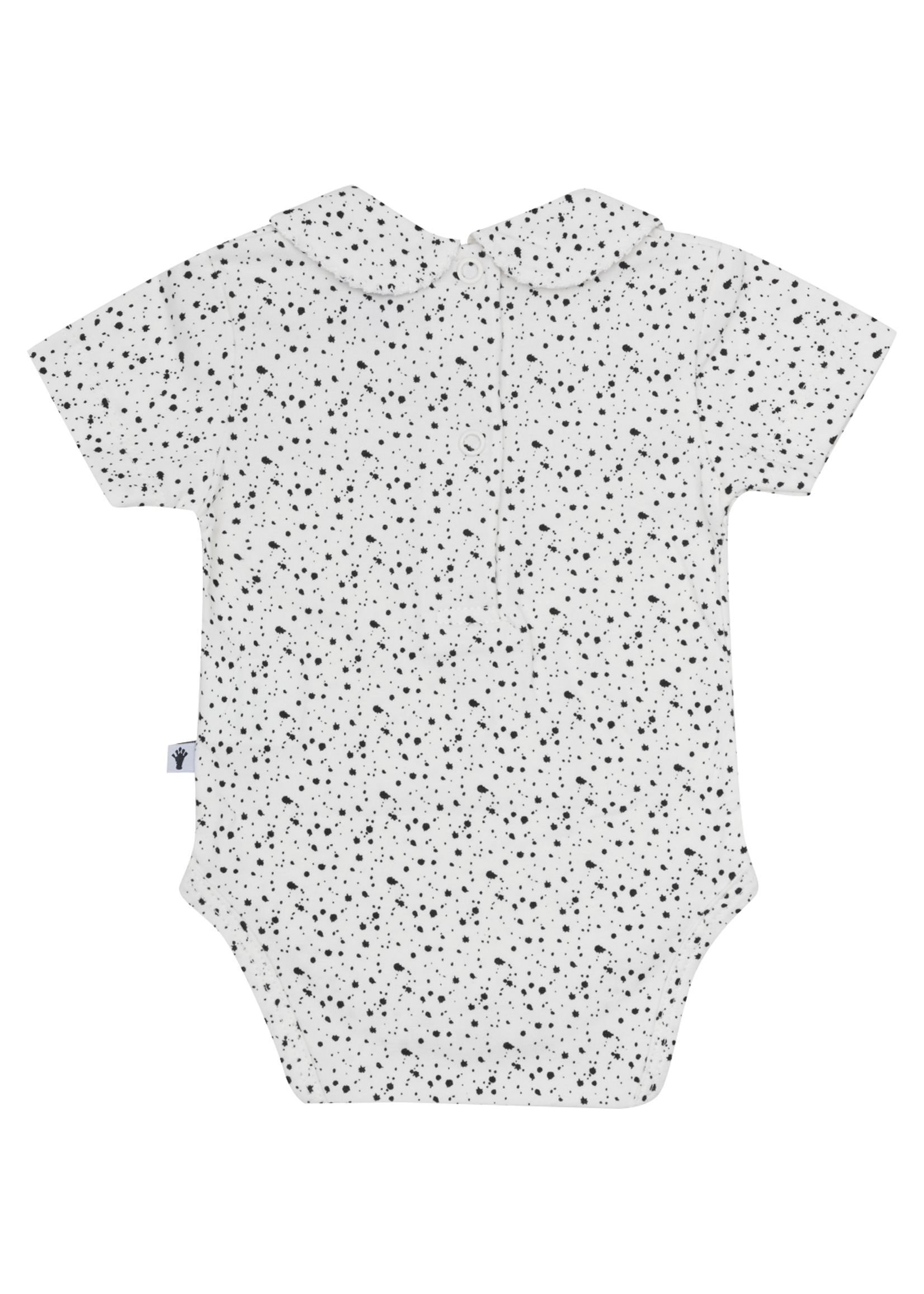 Klein Baby Body Collar Girl S/S Off White/ Black dots