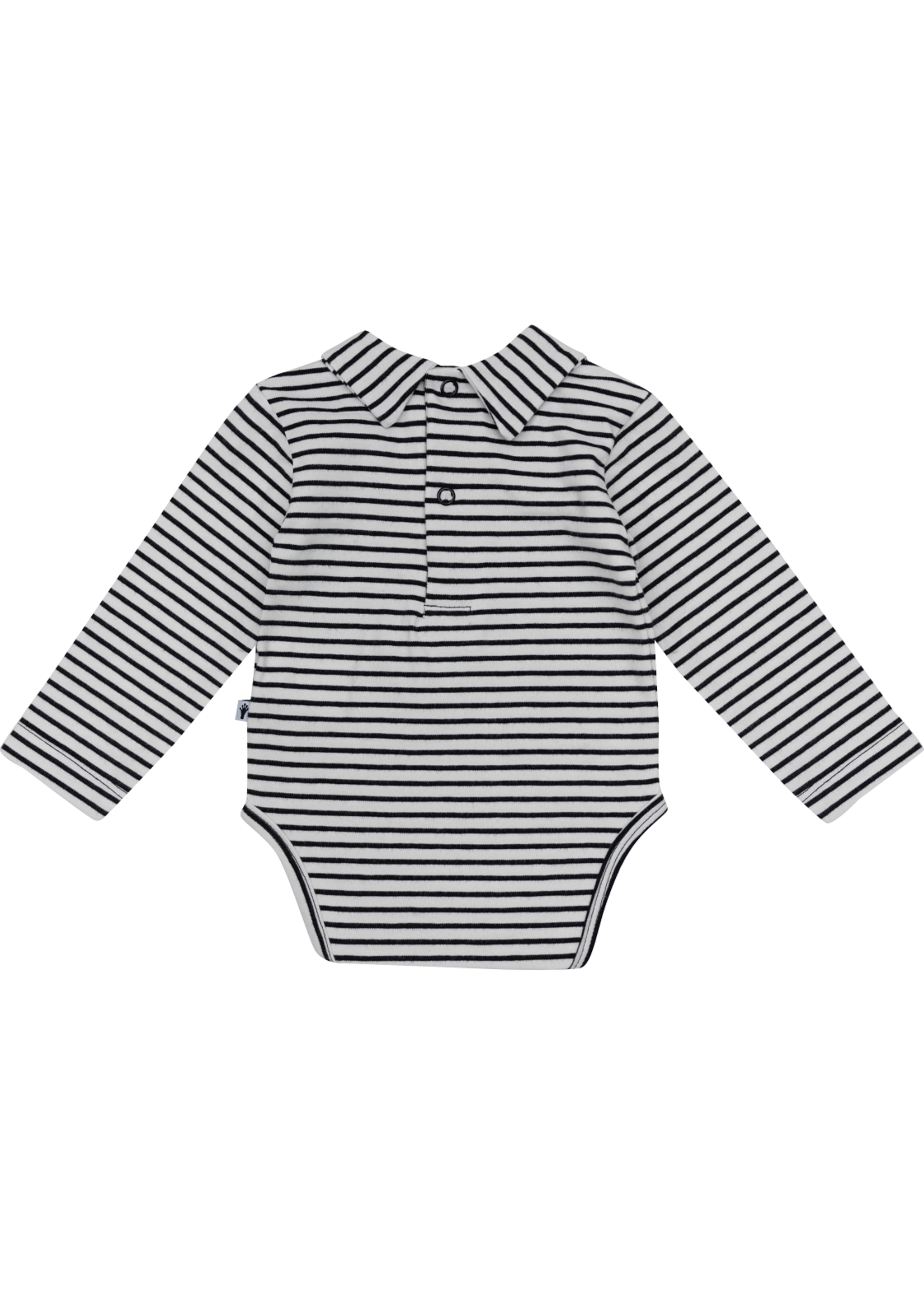 Klein Baby Polobody Longsleeve Off White/ Black Stripes