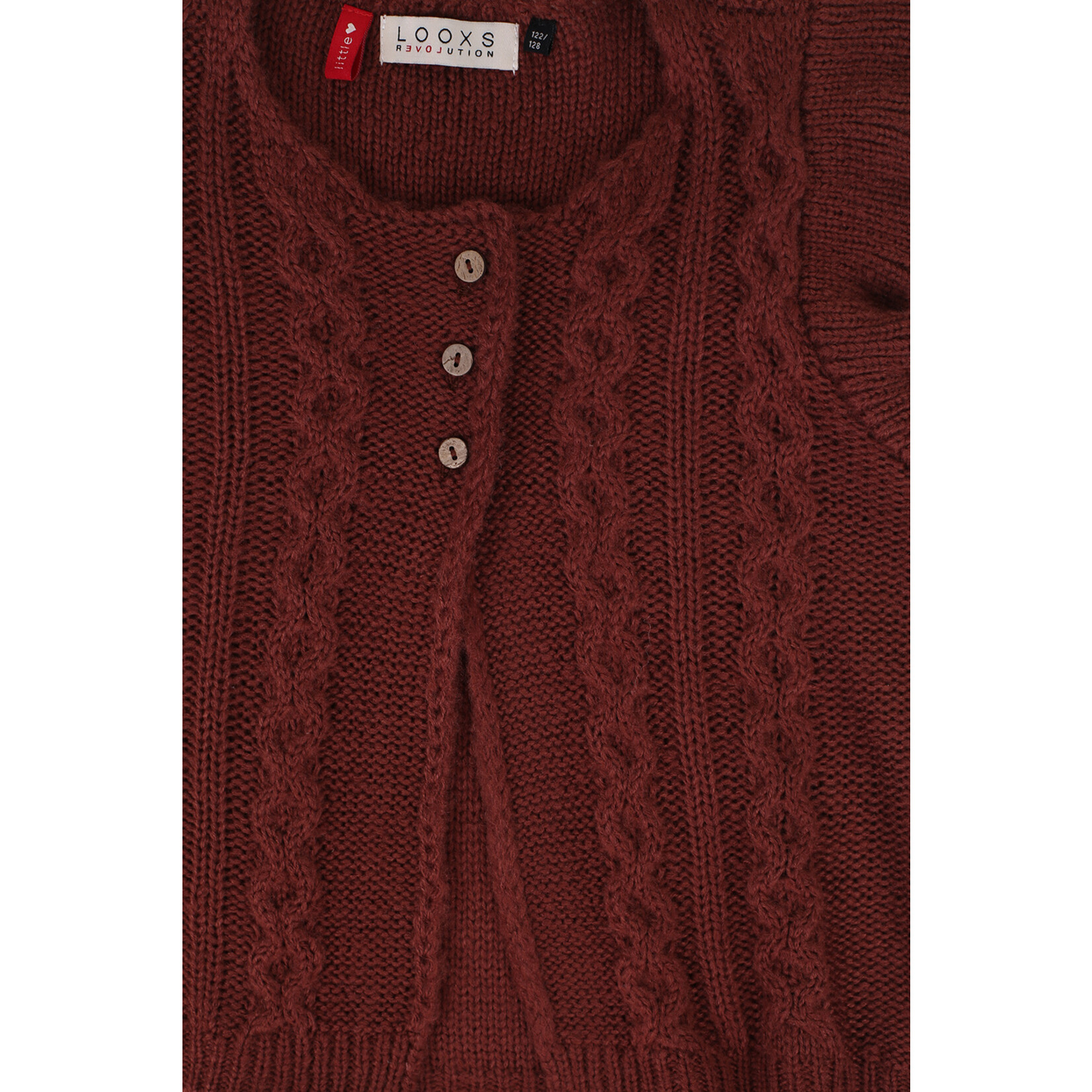 LOOXS Little Little knitted gilet Red Wine