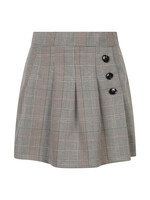 Indian Blue Jeans Checked Pleated Skirt Black