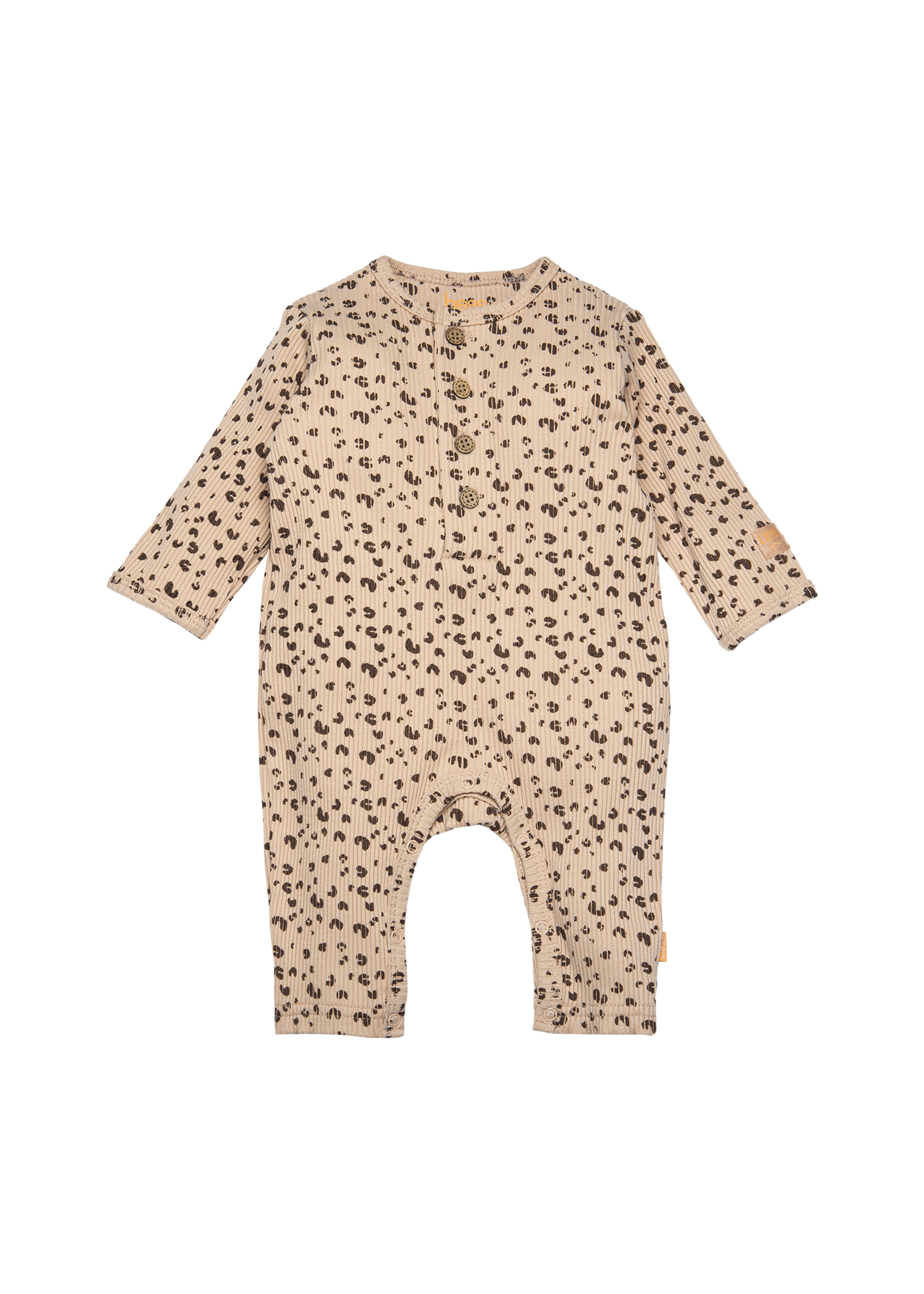 BESS Suit Rib Leopard Nude