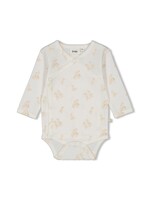 Feetje Wikkelromper AOP - Little Duck  Offwhite