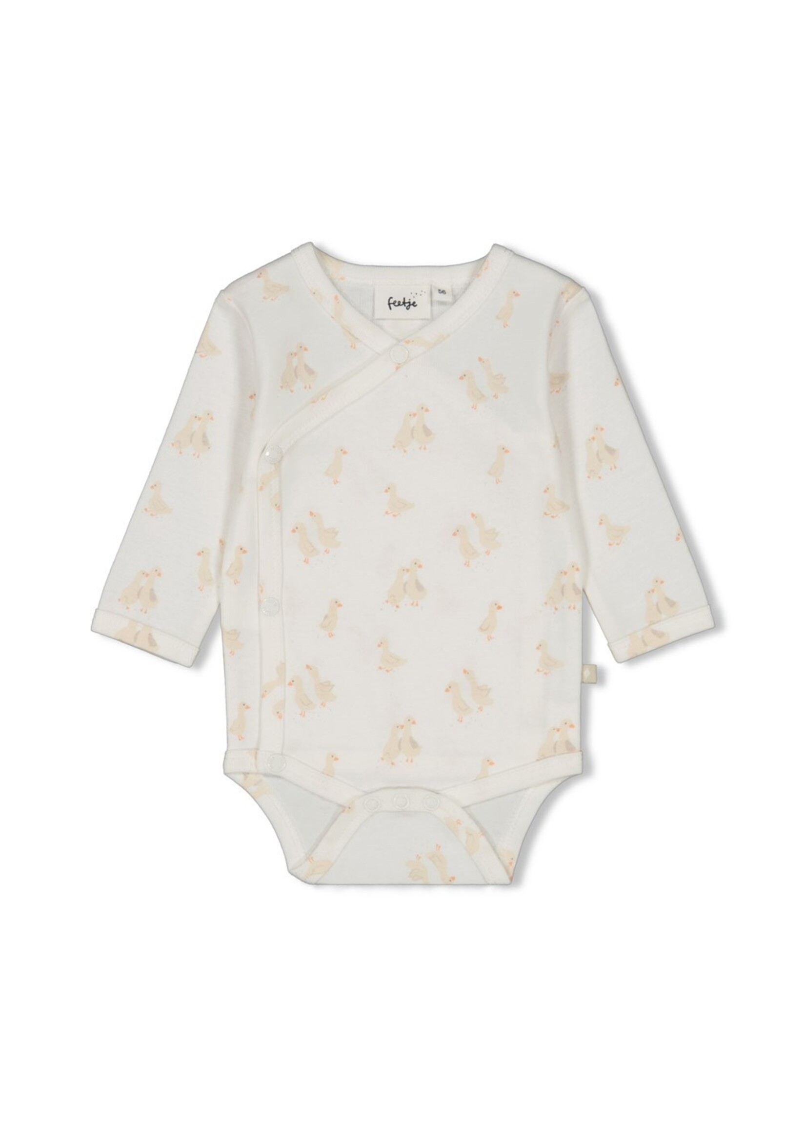 Feetje Wikkelromper AOP - Little Duck  Offwhite