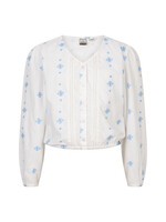 Indian Blue Jeans Festival Broderie Shirt Longsleeve White