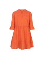 Indian Blue Jeans Festival Lace Dress Bright Coral