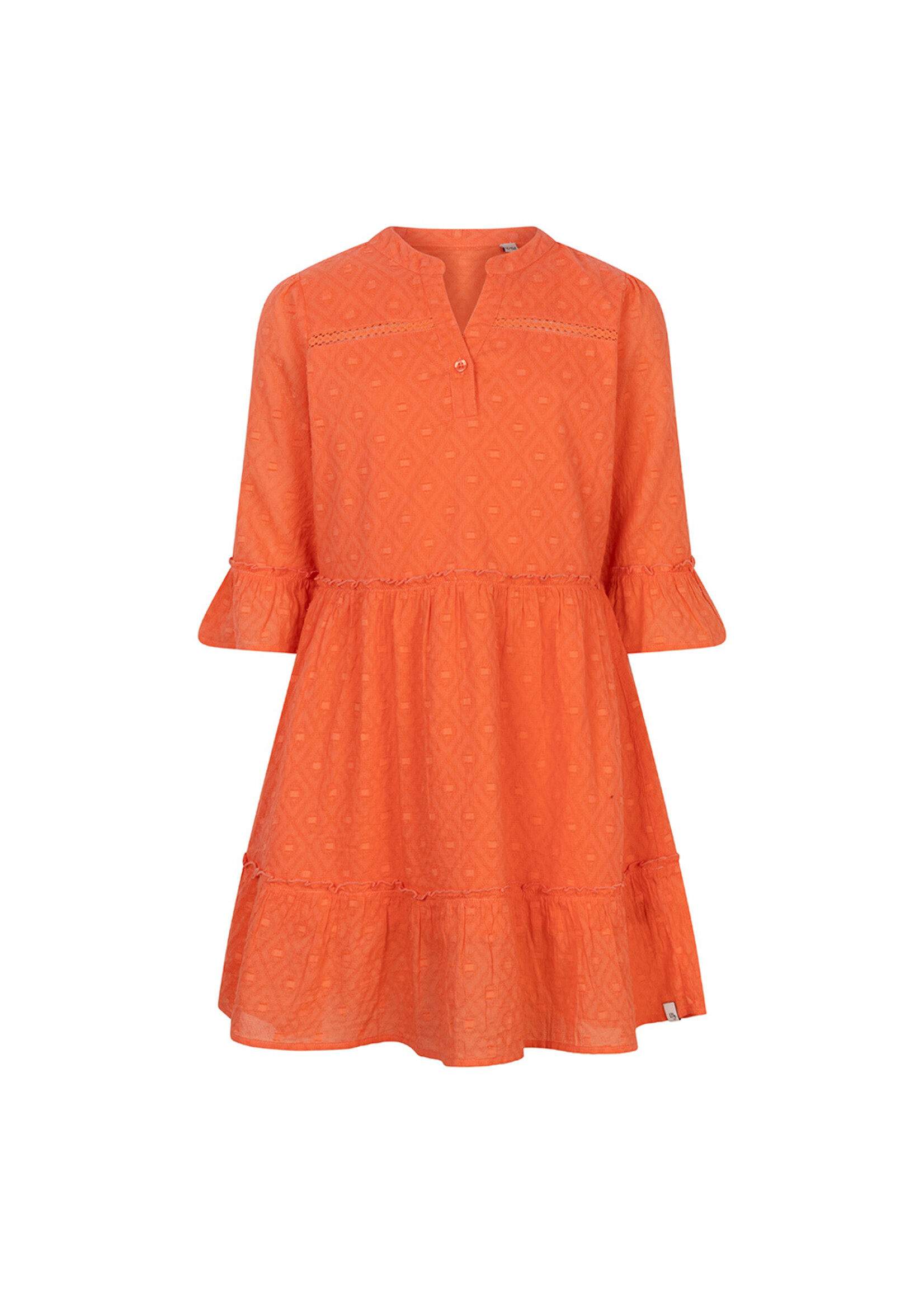 Indian Blue Jeans Festival Lace Dress Bright Coral