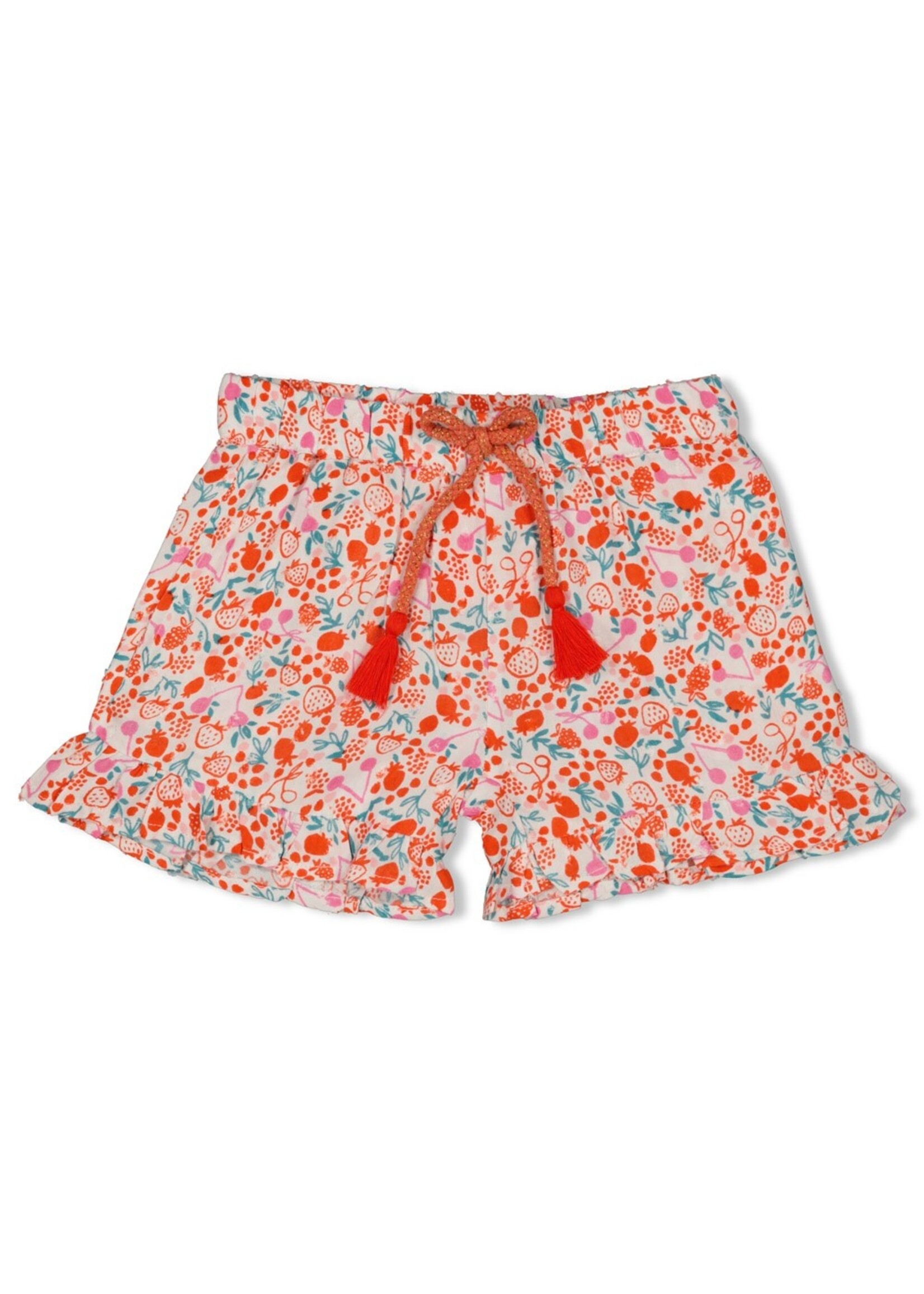 Jubel Short AOP ruches - Berry Nice Rood