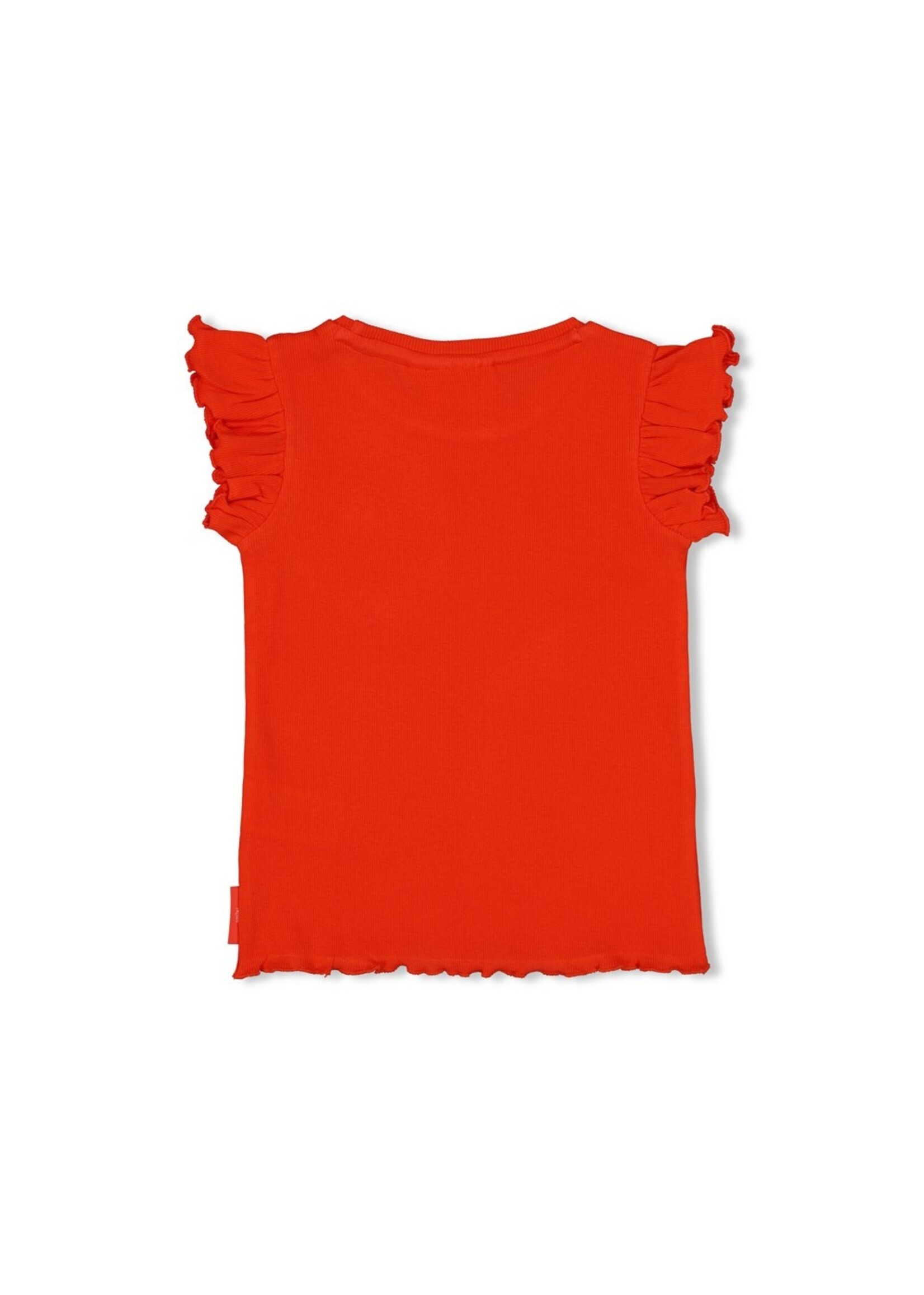 Jubel T-shirt rib - Berry Nice Rood