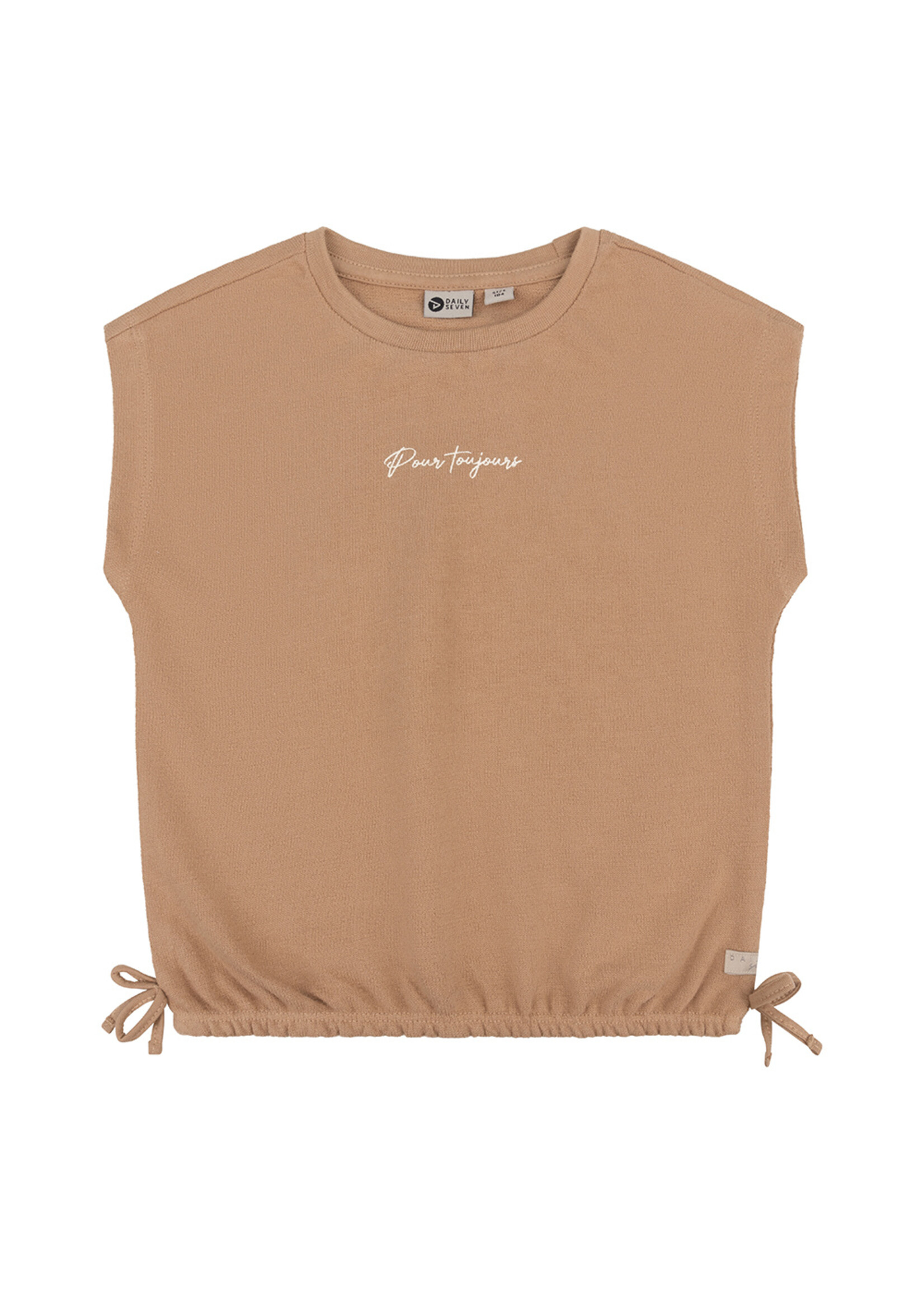 Daily7 Organic T-shirt Pour Toujours Camel sand