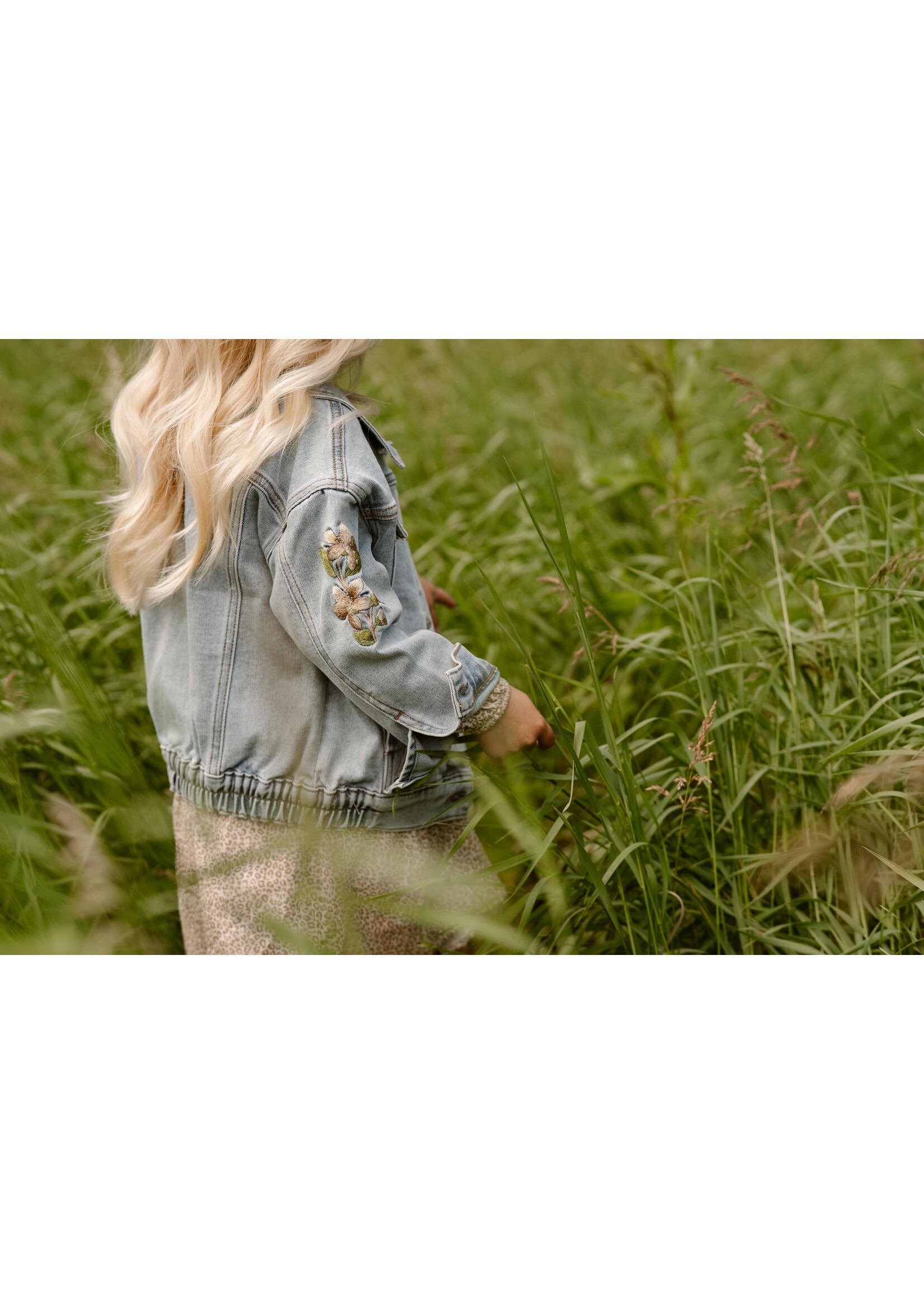 Daily7 Jeans Jacket Flower Light Denim