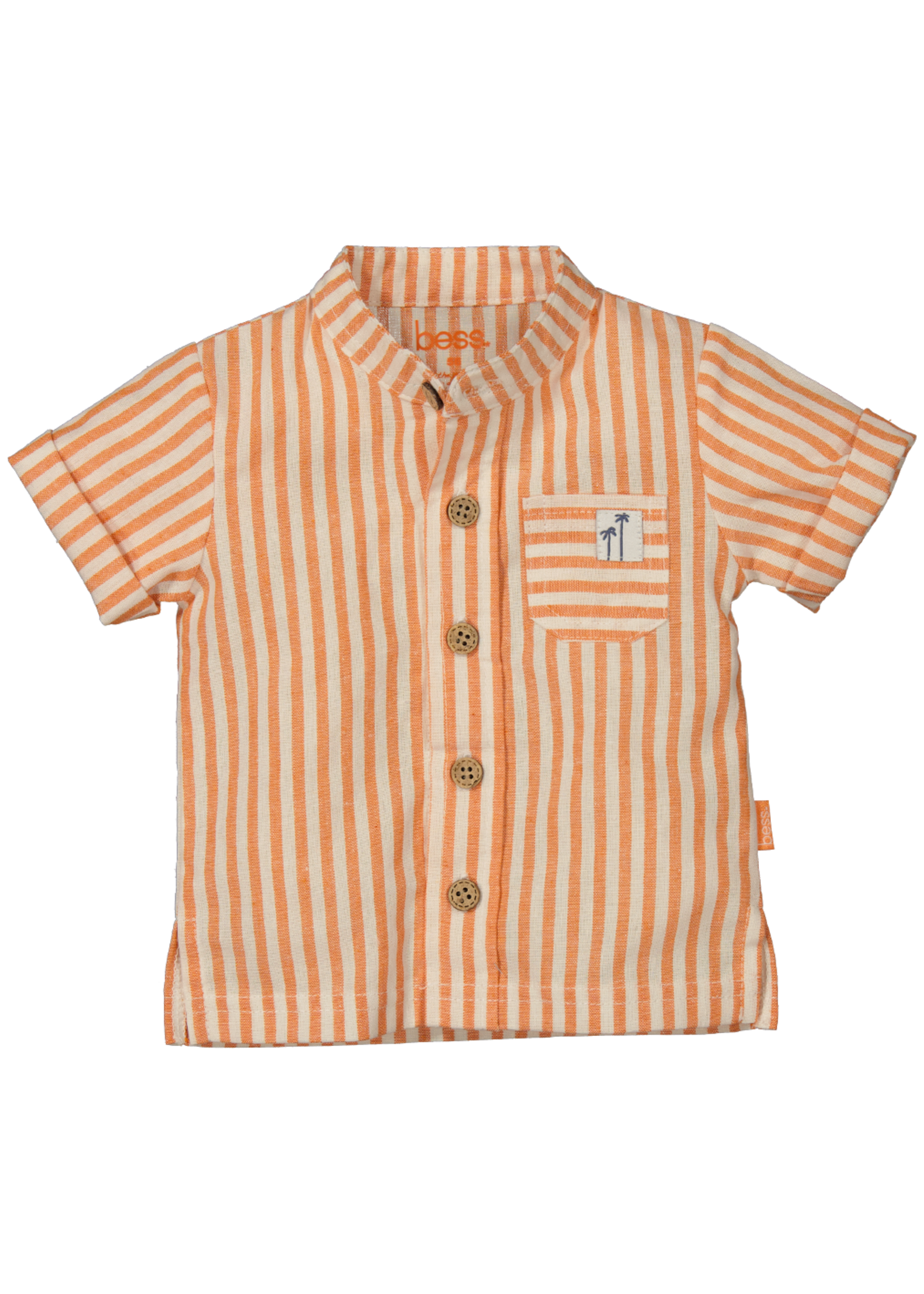 BESS Blouse Striped Orange Paradise