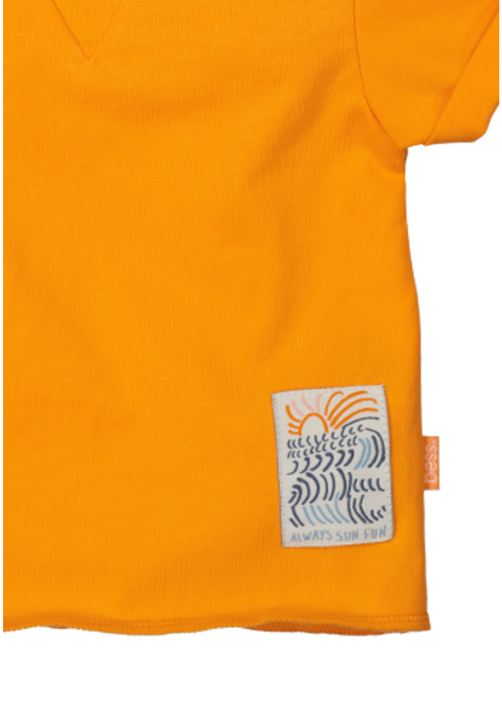 BESS Shirt sh.sl. Slub Orange Paradise