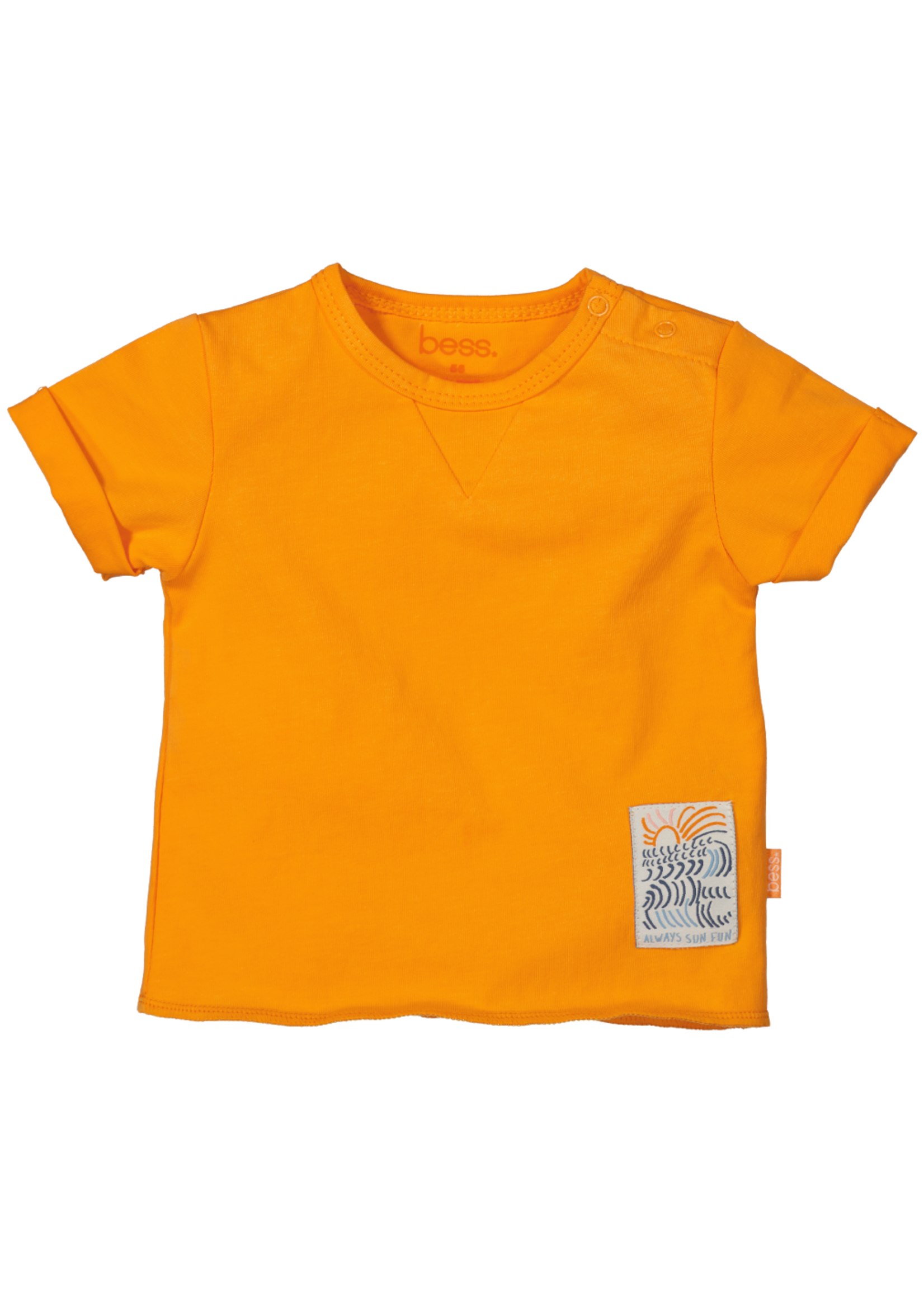 BESS Shirt sh.sl. Slub Orange Paradise