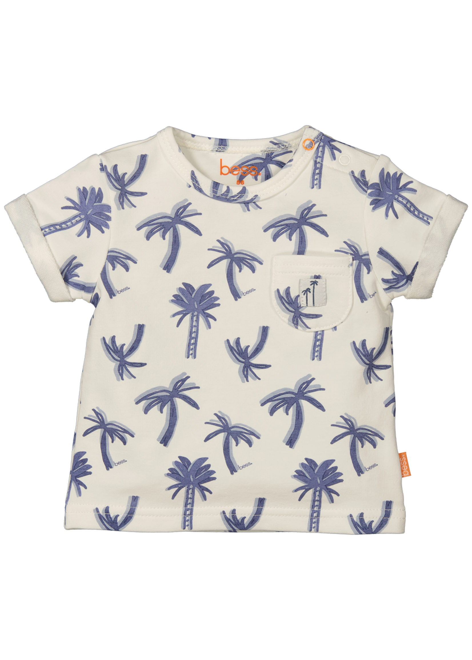 BESS Shirt sh.sl. AOP Palm Dessin