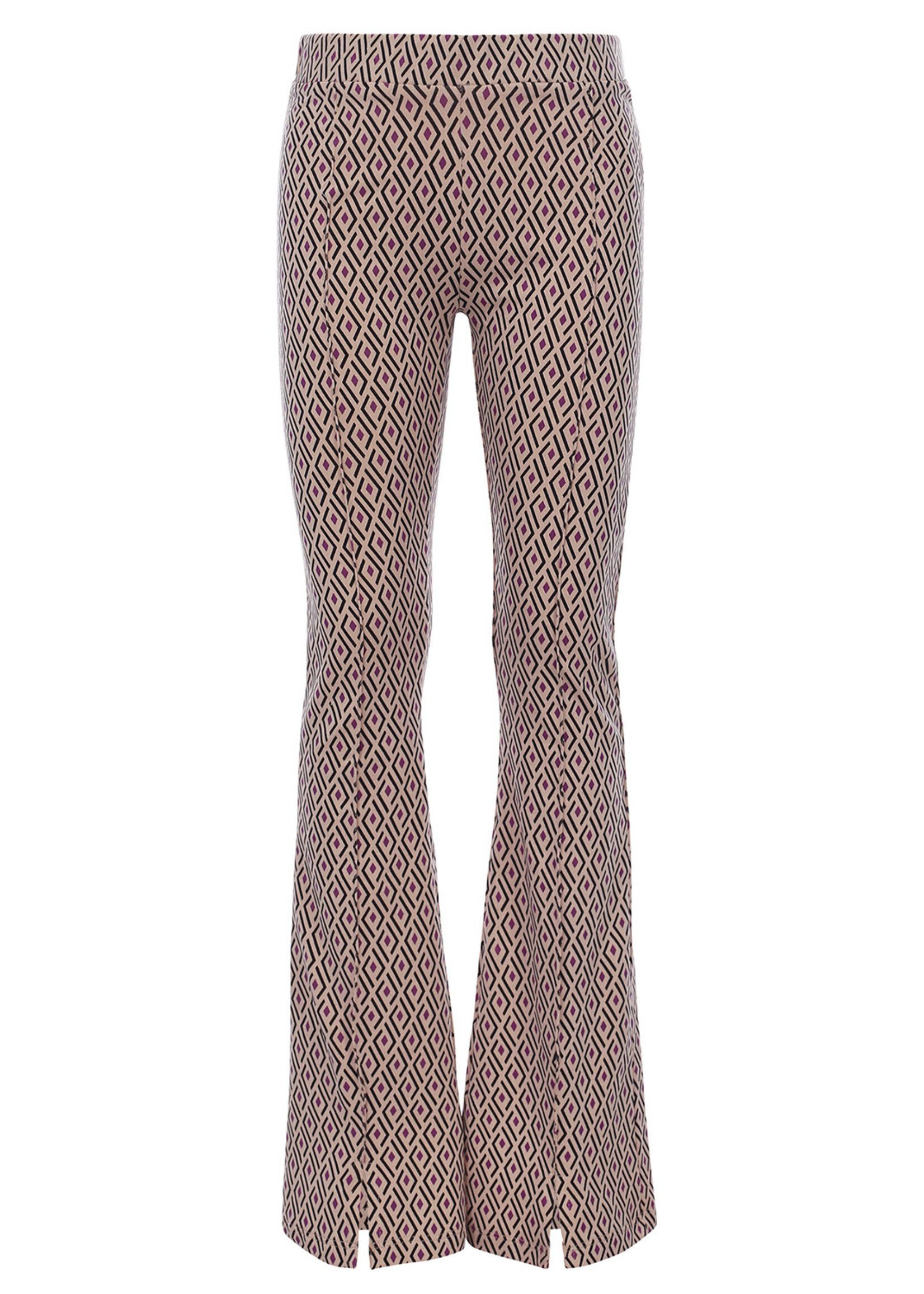 LOOXS 10sixteen 10Sixteen Printed  flare pants Argyle