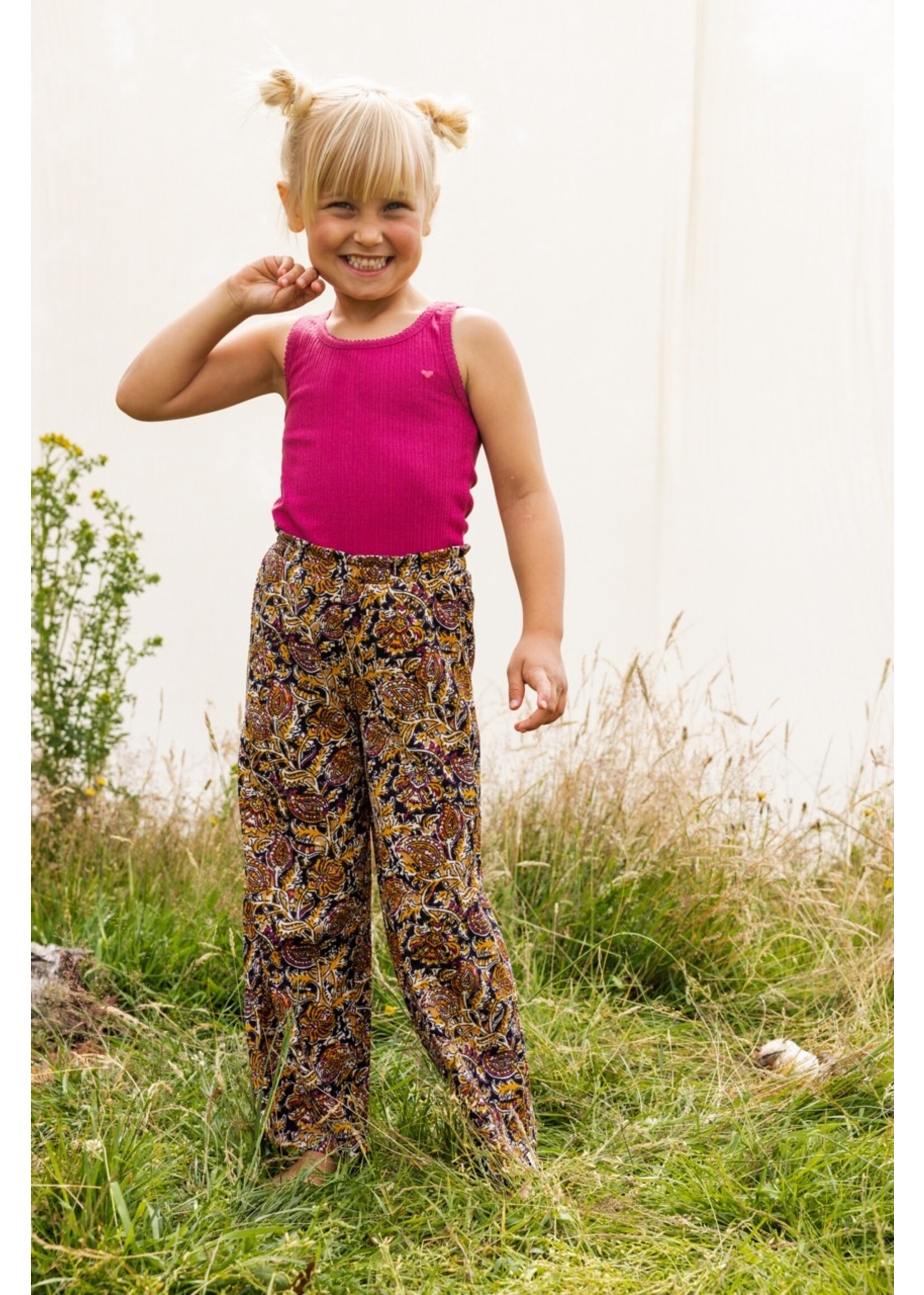 LOOXS Little Little crinkle wideleg pants BLOCKPRINT FLOWER