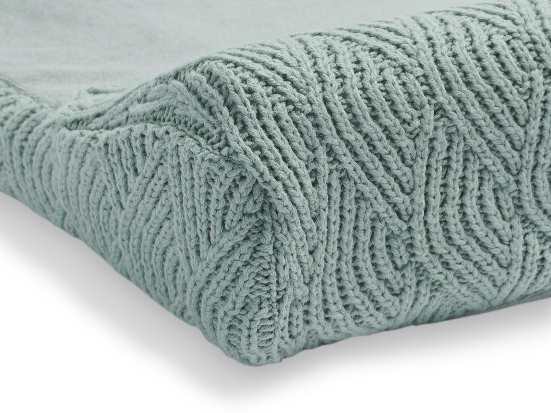 jollein Housse de matelas à langer River knit ash green 50x70 cm