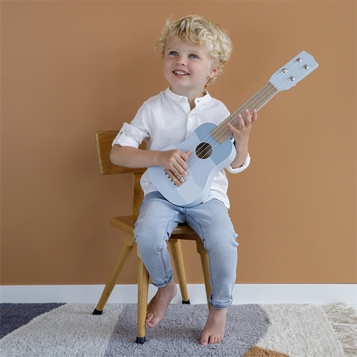Guitare bleue en bois - Little Dutch