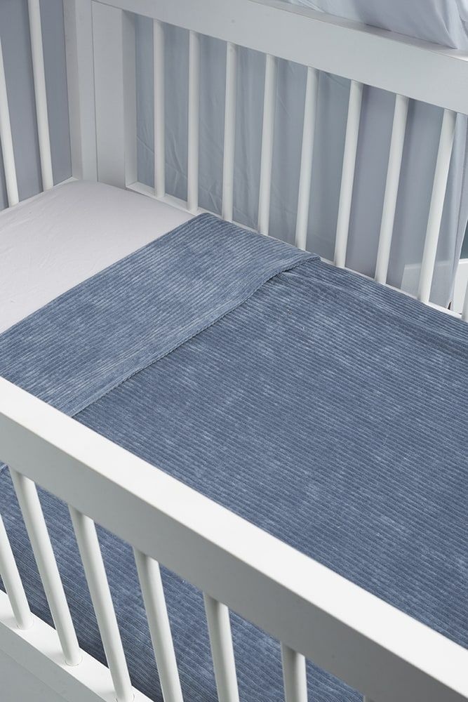Baby's Only Couverture lit bébé Sense Vintage Blue - 100x135 cm