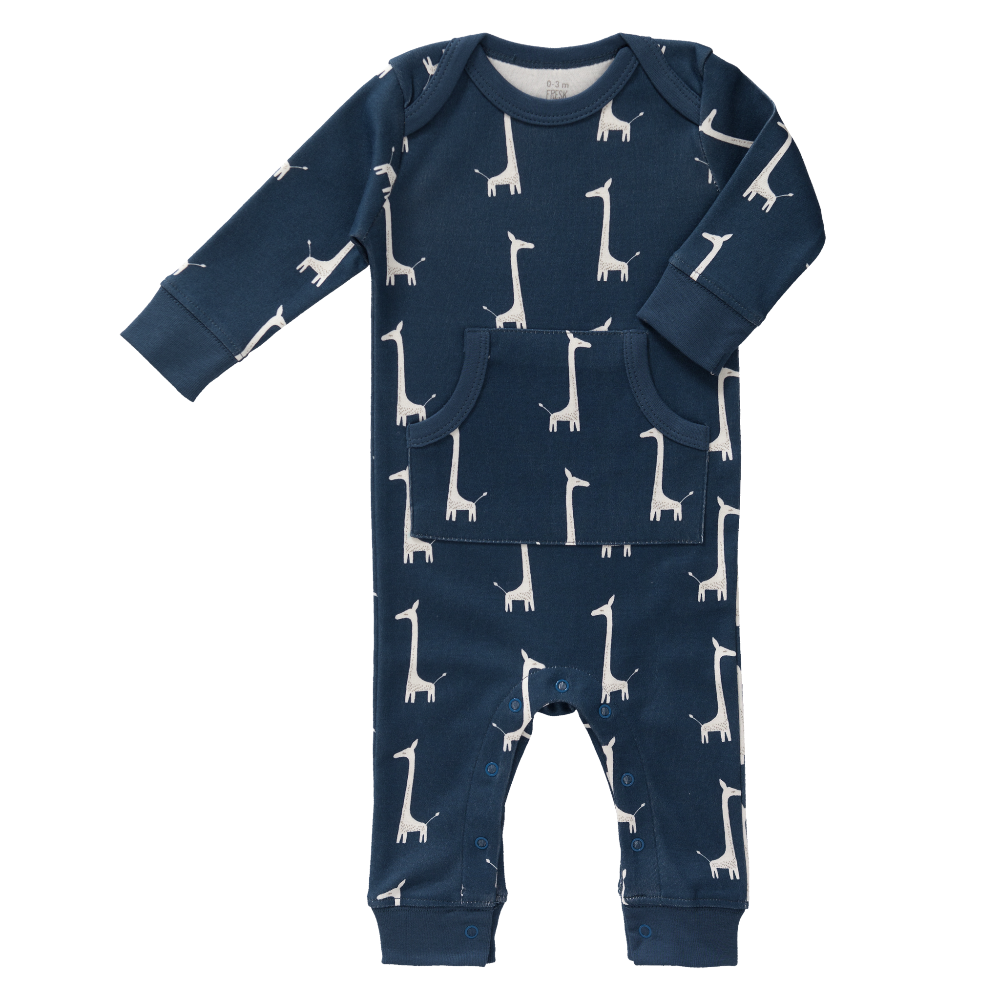 Doelwit Afscheiden Trunk bibliotheek Fresk Baby Pyjama Zonder Voet Giraf Indigo Blue - Babywinkel.be