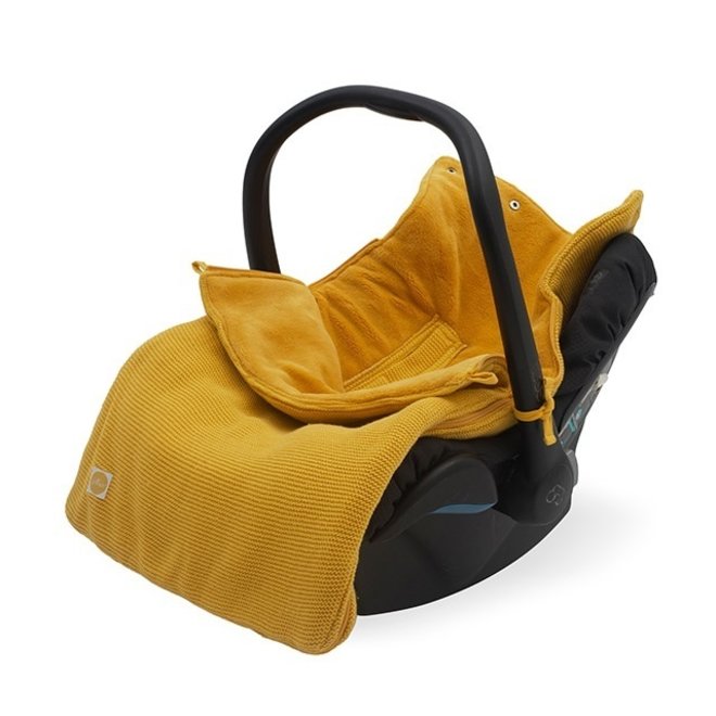 Voetenzak Autostoel Groep 0+ 3/5 Punts Basic Knit Ocher Jollein -  Babywinkel.be